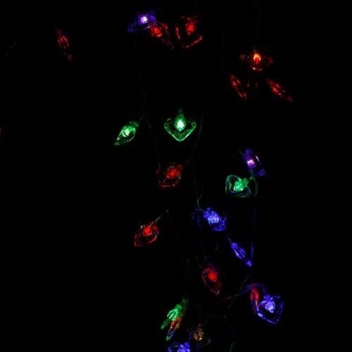 ریسه طرح قلب شیشه ای رنگی طول 5.5 متر