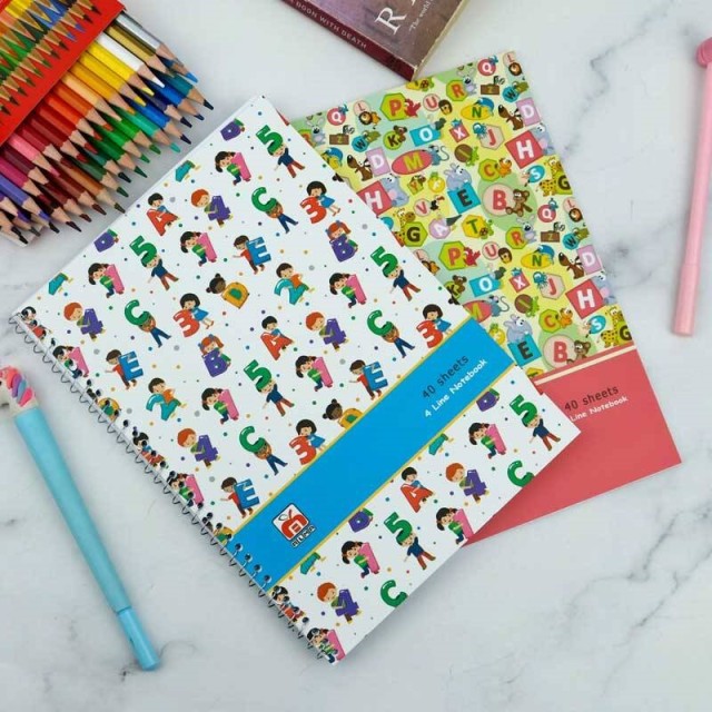 دفتر سیمی ۴۰ برگ ۴ خط نهال آلما کد ۷۴۴۰