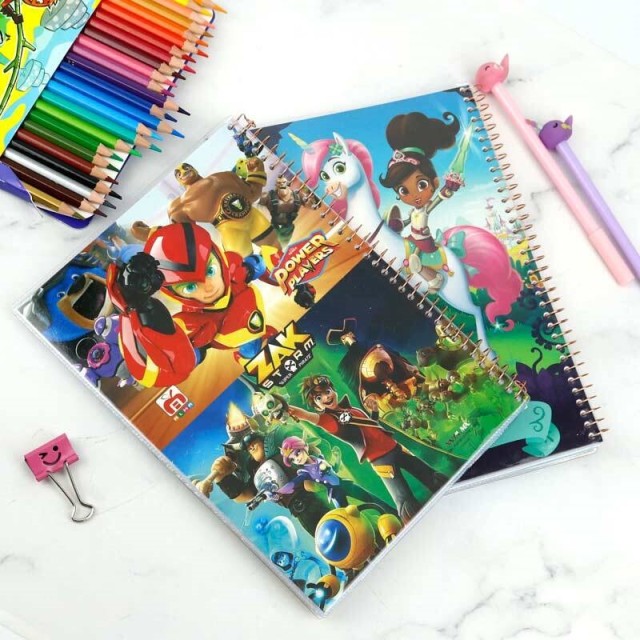 دفتر سیمی ۱۰۰ برگ طرح کارتونی Nahal Alma کد ۷۱۹۷