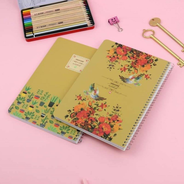 دفتر سیمی ۱۰۰ برگ طرح دار Nahal Max کد ۹۱۲۰