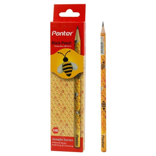 مداد مشکی پنتر Panter Honey Bee/BP113-4 بسته ۱۲ عددی