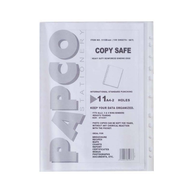 کاور کاغذ A4 پاپکو Papco A4-2-11 بسته ۱۰۰ عددی