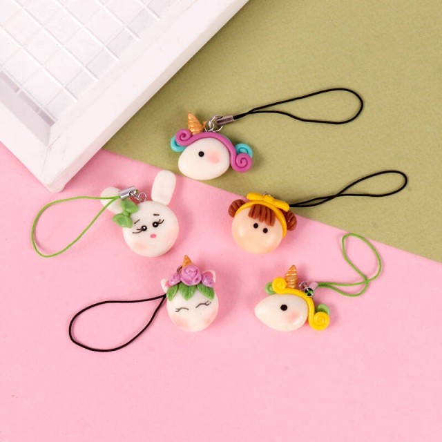 آویز فلش و موبایل طرح عروسکی خمیری