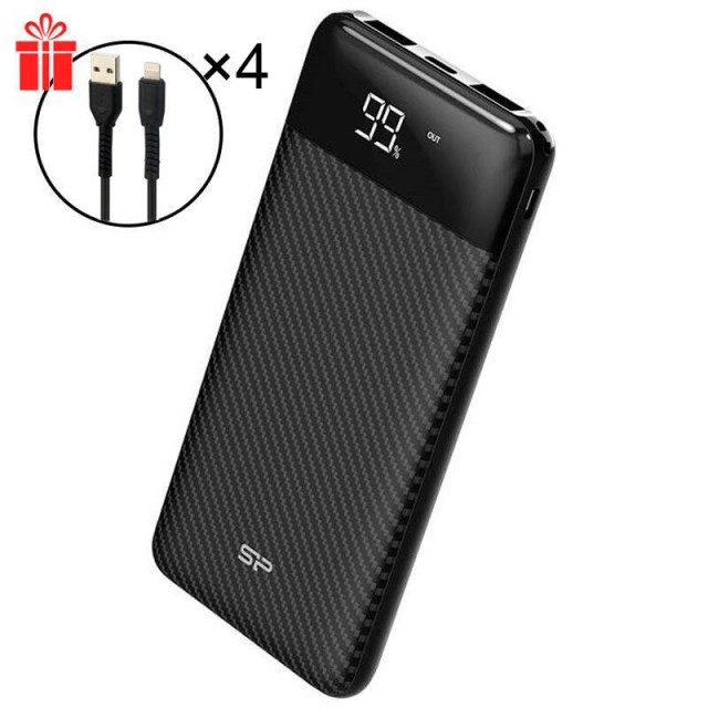 پاور بانک ۲۰۰۰۰ سیلیکون پاور Silicon Power GS28 10.5W + چهار عدد کابل هدیه