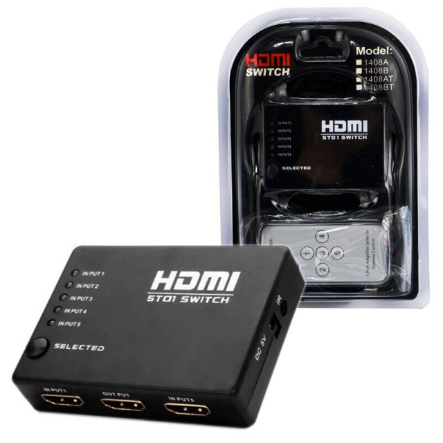 سوییچ HDMI ST01 5Port + ریموت کنترل