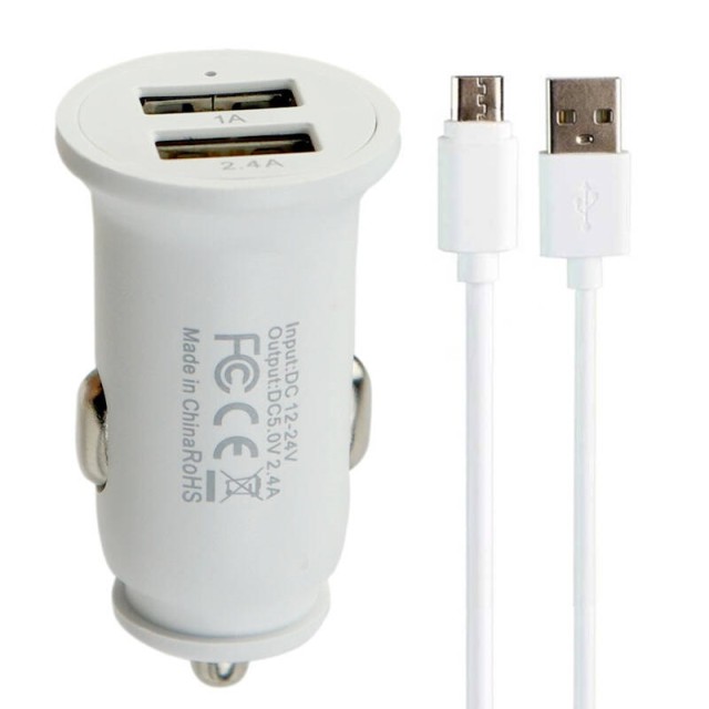 شارژر فندکی Verity C1117 2.4A 12W + کابل میکرو یو اس بی