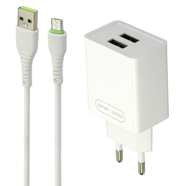 شارژر دیواری فست شارژ CAZA U30&KIT 2.4A + کابل میکرو یو اس بی