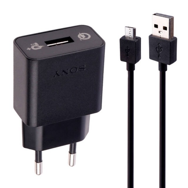 شارژر دیواری فست شارژ Sony AC-0051-EU 2.7A + کابل میکرو یو اس بی
