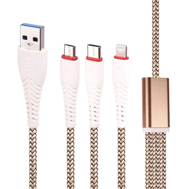 کابل ۳ سر Kalio SJ08 5A 1.2m