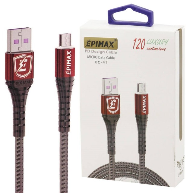 کابل میکرو یو اس بی فست شارژ Epimax EC-41 5A PD 1.2m