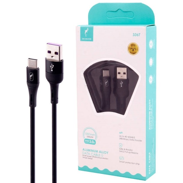 کابل تایپ سی فست شارژ Sky Dolphin S06T 3A 1m