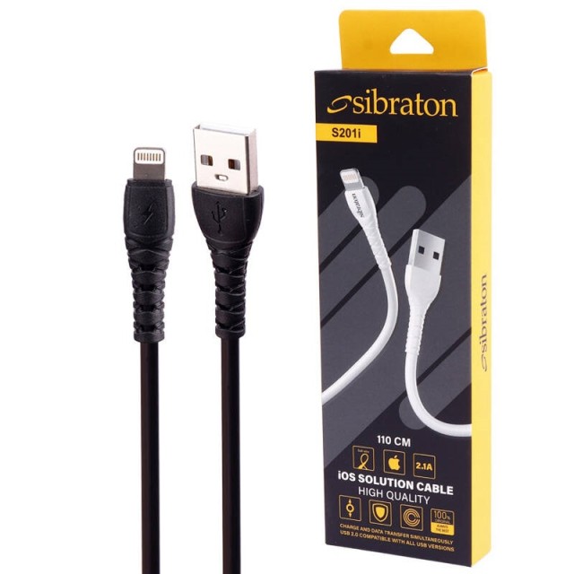 کابل آیفونی Sibraton S201i 2.1A 1.1m