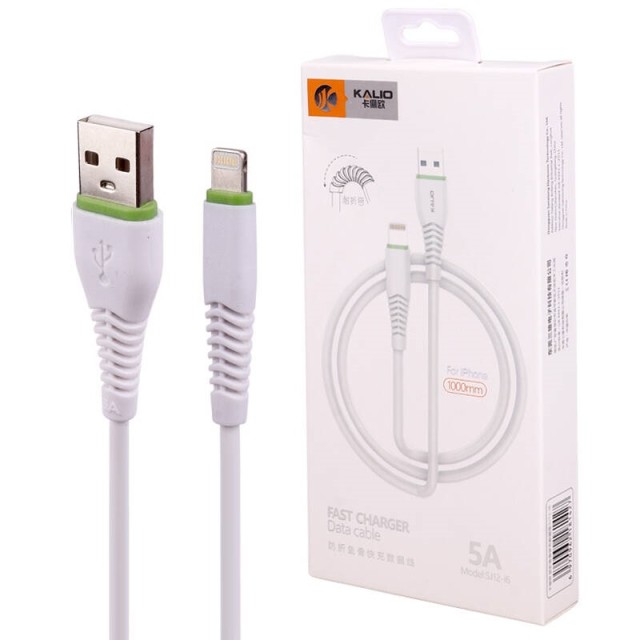 کابل آیفونی فست شارژ Kalio SJ12-i6 5A 1m