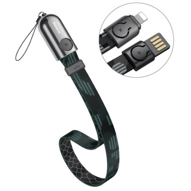 کابل آیفونی فست شارژ گردن بندی Baseus Golden Collar CALJL-A 2.4A 35CM