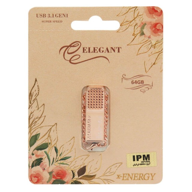 فلش ۶۴ گیگ ایکس انرژی X-Energy Elegant USB3.1