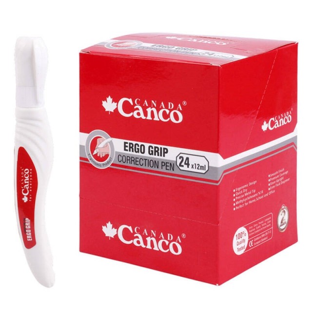 غلط گیر قلمی Canco Ergo Grip 12ml بسته ۲۴ عددی
