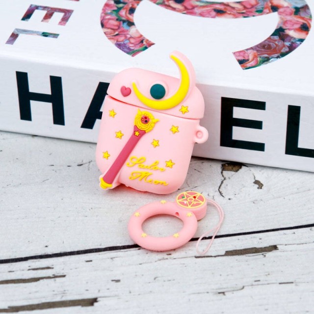 محافظ ایرپاد سیلیکونی ماه و ستاره صورتی