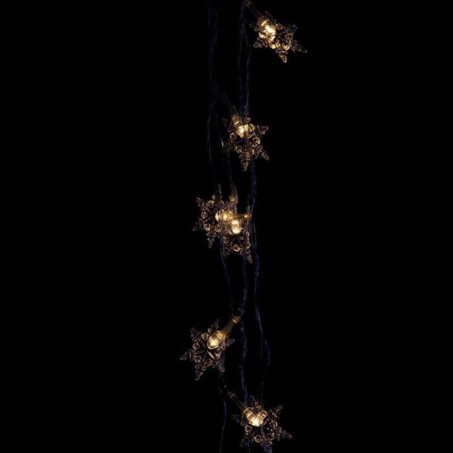 ریسه سوزنی 10 لامپ طرح دانه برف آفتابی طول 2.5 متر