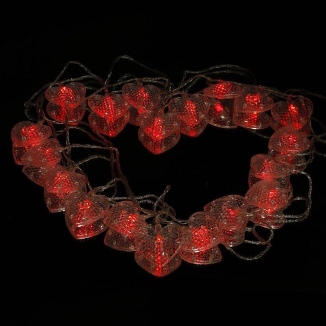 ریسه طرح قلب قرمز بزرگ 4/6 متری