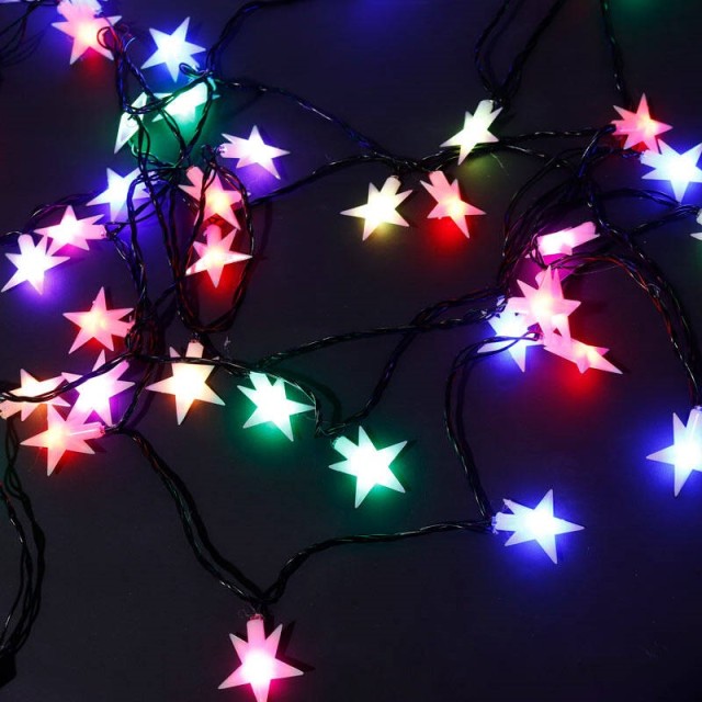 ریسه طرح ستاره رنگی طول 5٫9 متر