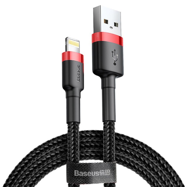 کابل آیفونی فست شارژ Baseus Cafule CALKLF-A 2.4A 50cm