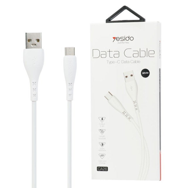 کابل Yesido CA26 2.4A Type-C 1m