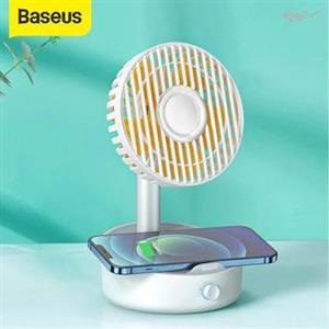 پنکه و شارژر وایرلس بیسوس Baseus Hermit Wireless Charger BS-W513 WXYZ-B01 توان 10 وات دارای استند
