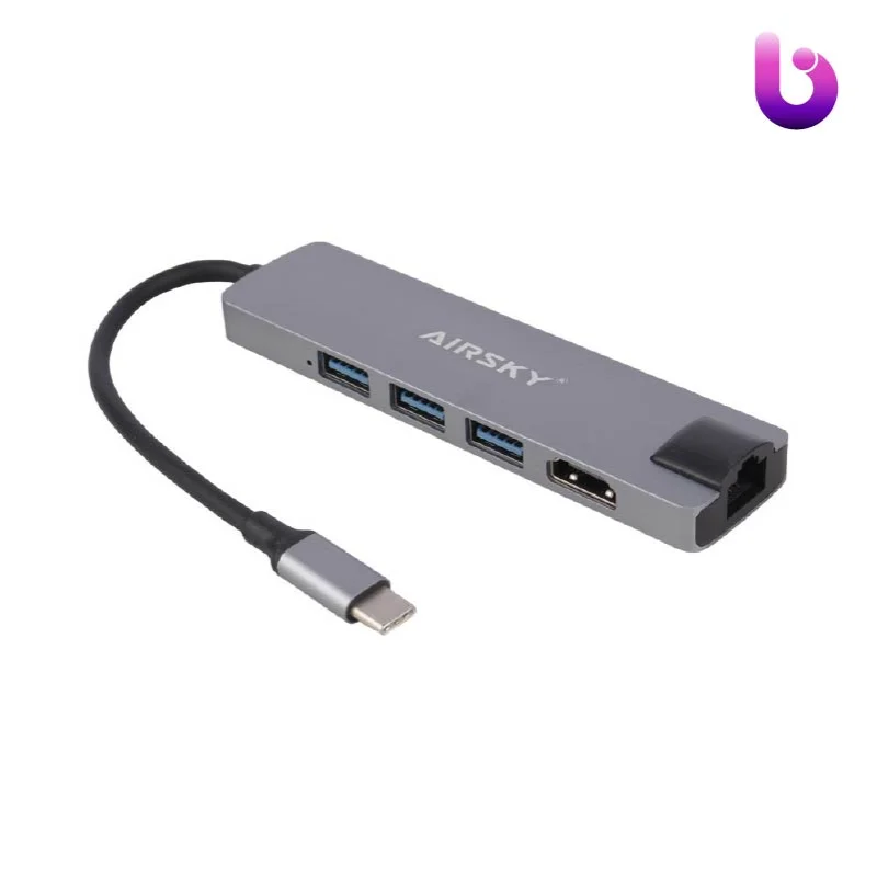 هاب Ifortech Airsky HC-13M Type-C To USB3.0/HDMI/LAN