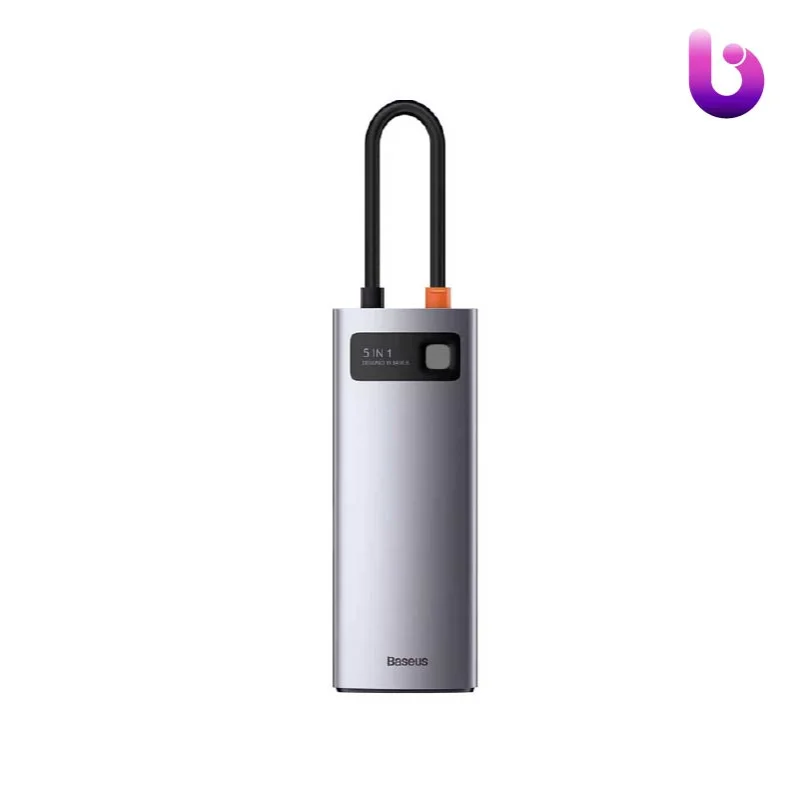 هاب Baseus Metal Gleam Series WKWG020013 Type-C To USB3.0/HDMI/Type-C PD