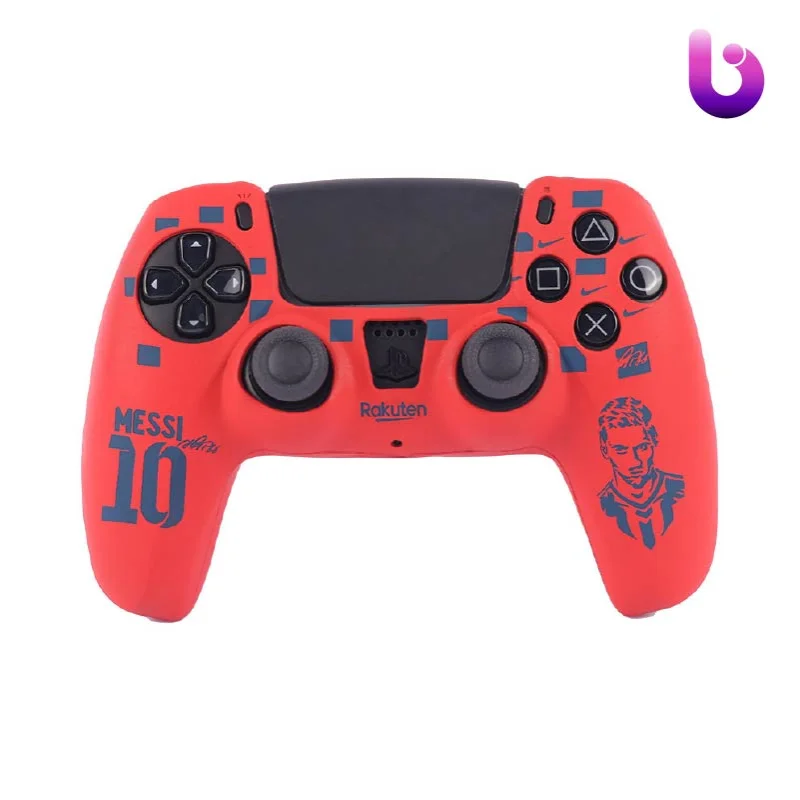 روکش دسته بازی PS5 طرح Messi زمینه قرمز سرمه ای