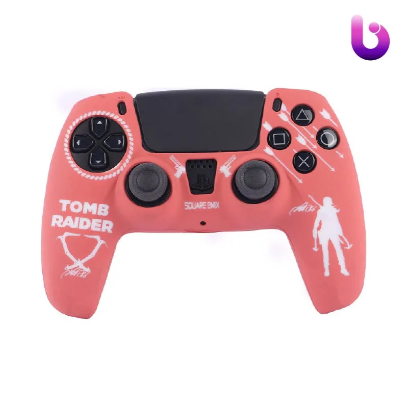 روکش دسته بازی PS5 طرح Tomb Raider زمینه آجری سفید