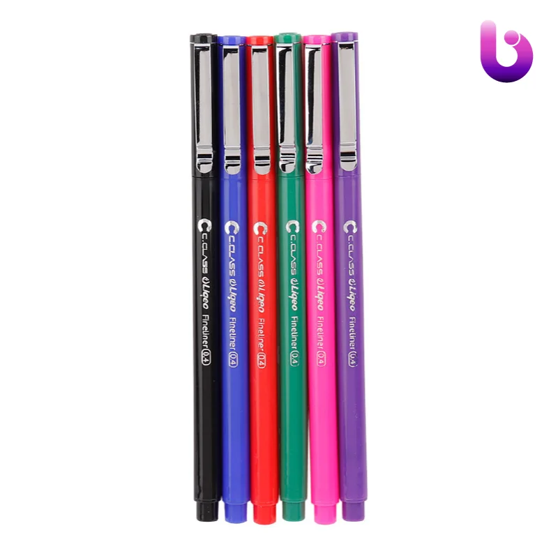 روان نویس سی کلاس رنگی C.Class LIQEO F-5015-6C 0.4mm بسته 6 عددی