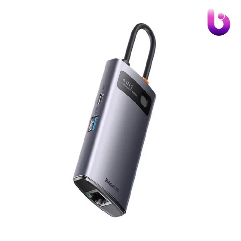 هاب Baseus Starojy Metal Gleam Series WKWG070113 USB3.0/RJ45/Type-C To Type-C