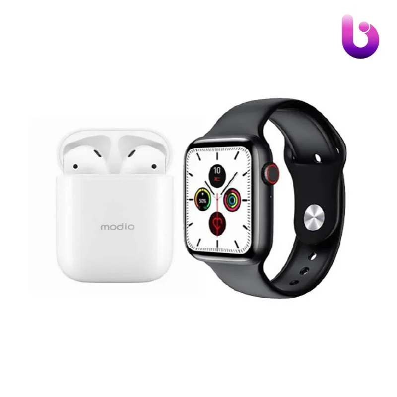 پکیج ساعت هوشمند و هندزفری بلوتوثی Modio M Plus