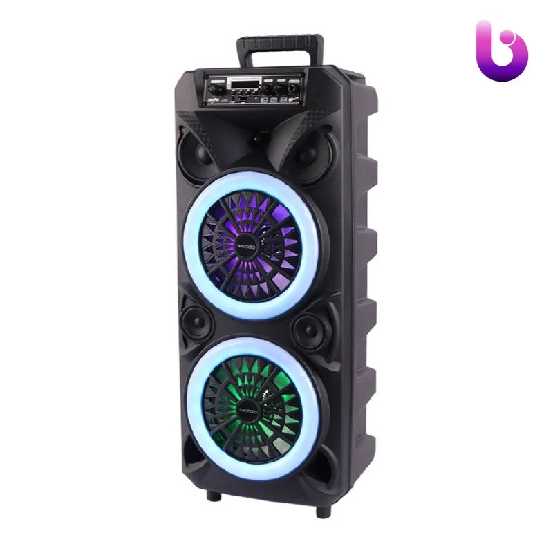 اسپیکر چمدانی بلوتوثی رم و فلش خور Kimiso QS-224 + میکروفون و ریموت کنترل