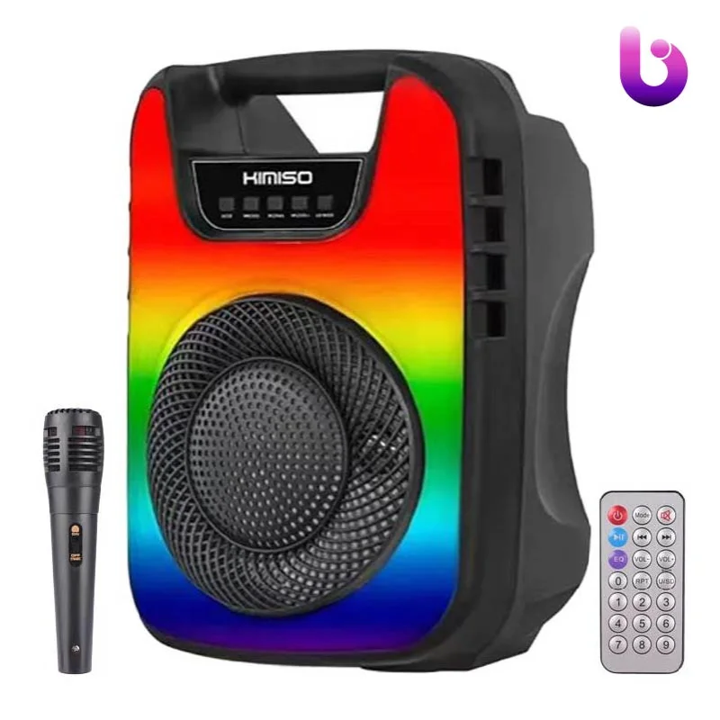 اسپیکر بلوتوثی رم و فلش خور Kimiso QS-6812 + میکروفون و ریموت کنترل