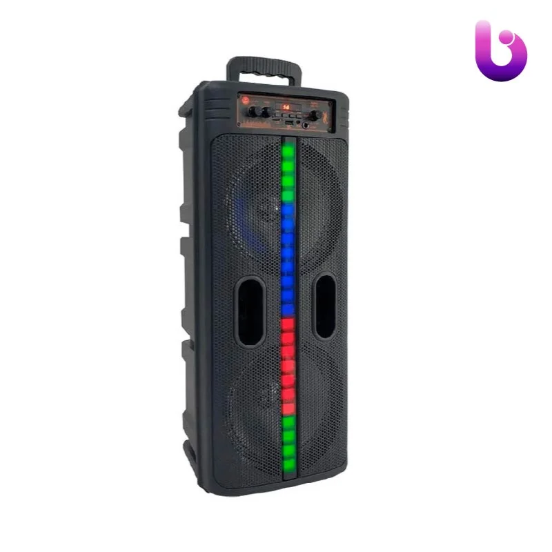 اسپیکر چمدانی بلوتوثی رم و فلش خور Kimiso QS-8201 + میکروفون و ریموت کنترل