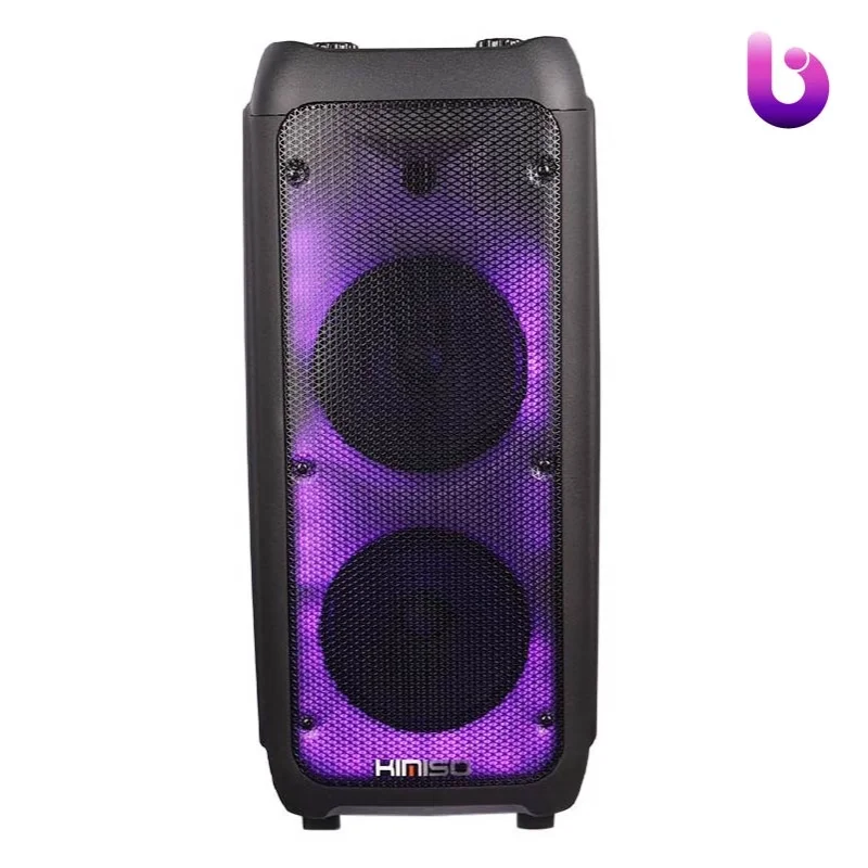 اسپیکر چمدانی بلوتوثی رم و فلش خور Kimiso QS-86 + میکروفون و ریموت کنترل