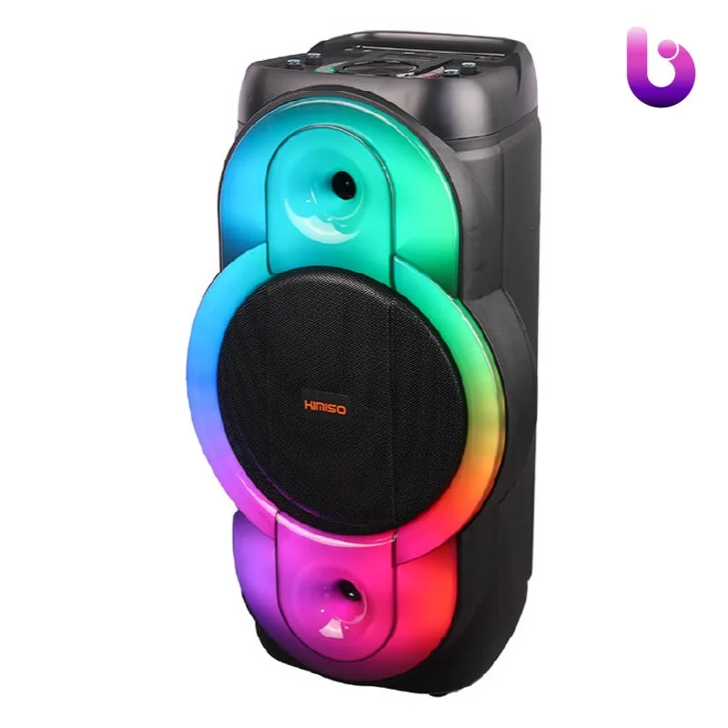 اسپیکر چمدانی بلوتوثی رم و فلش خور Kimiso QS-1287 + میکروفون و ریموت کنترل