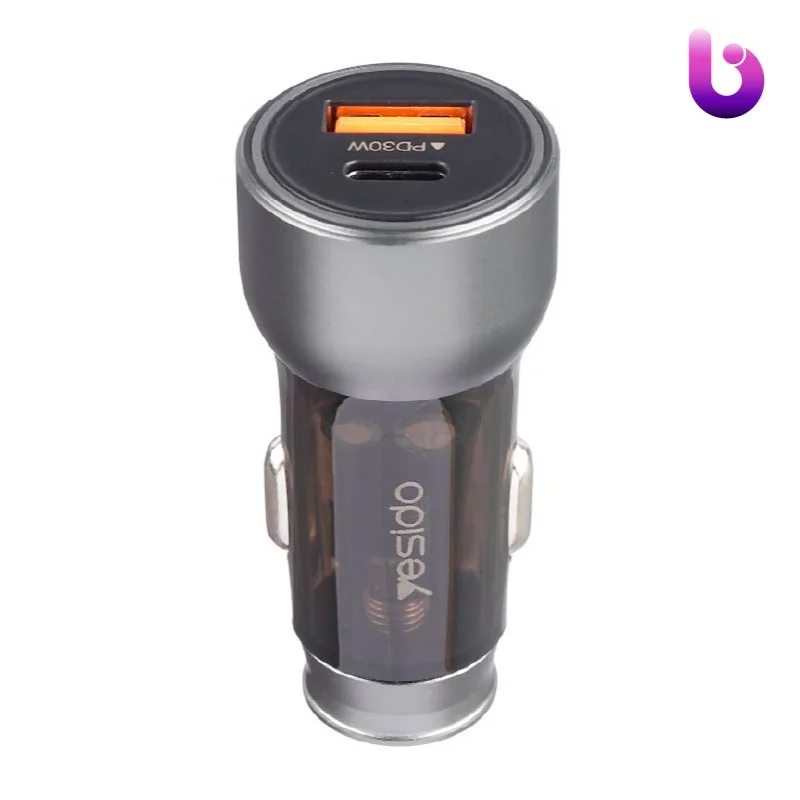 شارژر فندکی فست شارژ Yesido Y49 QC3.0 PD 3A 30W