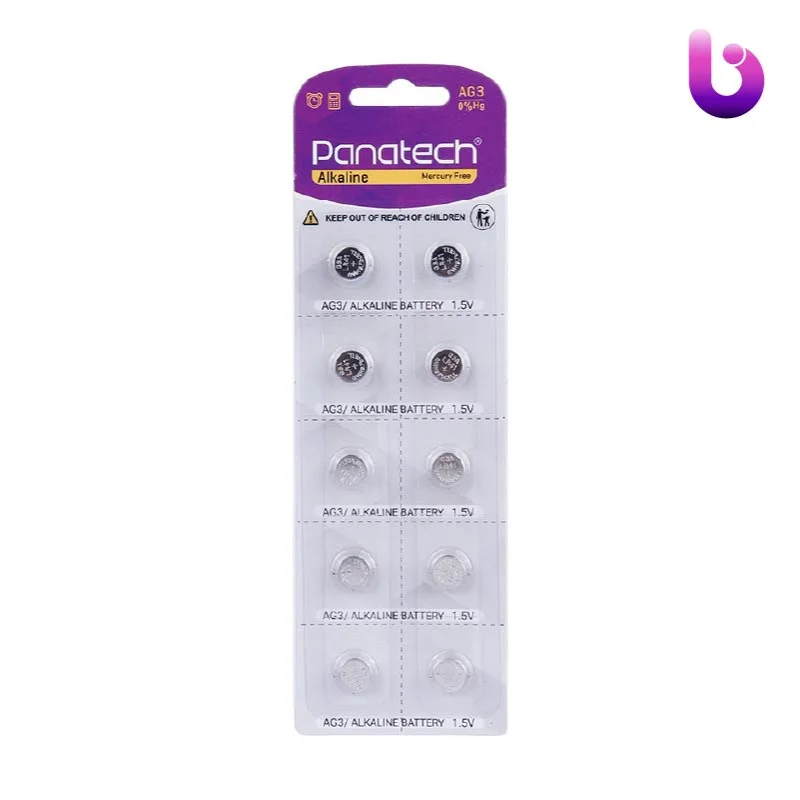 باتری سکه ای Panatech Alkaline AG3 بسته 10 عددی