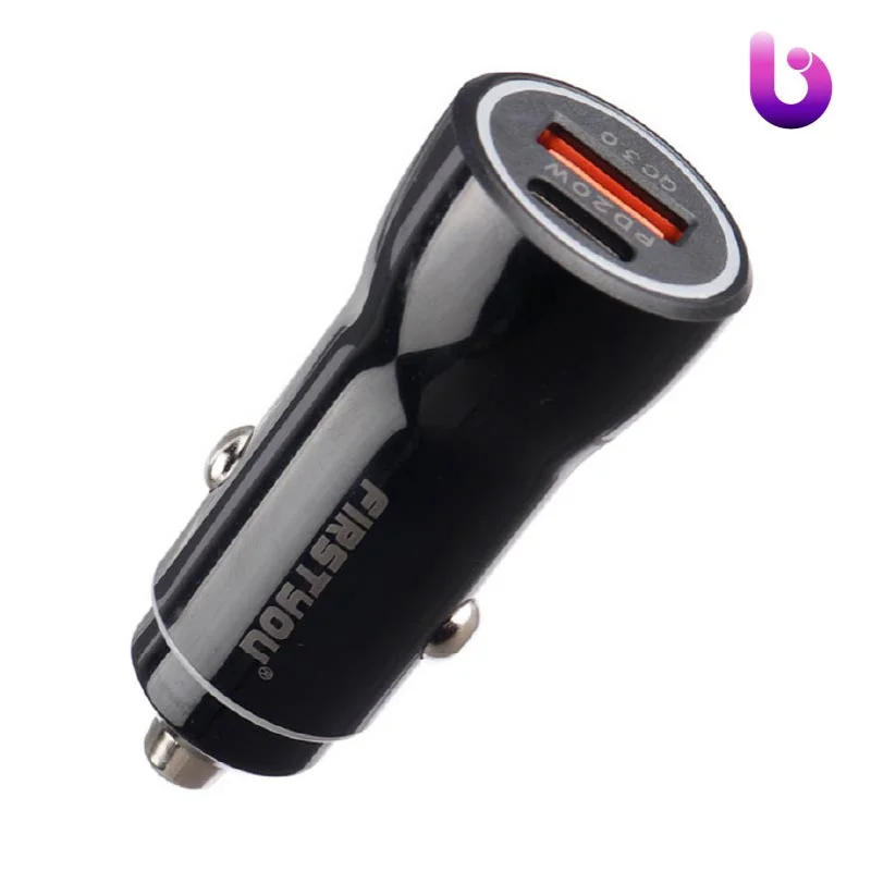شارژر فندکی فست شارژ Firstyou F021 QC3.0 PD 3A 20W