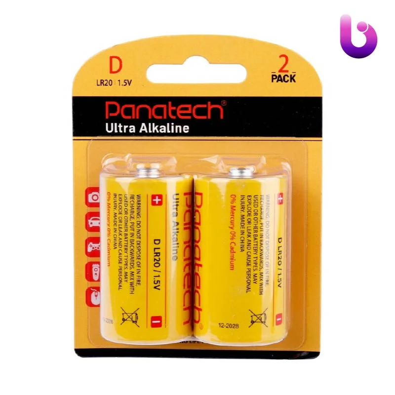 باتری دوتایی بزرگ Panatech Ultra Alkaline LR20 1.5V D