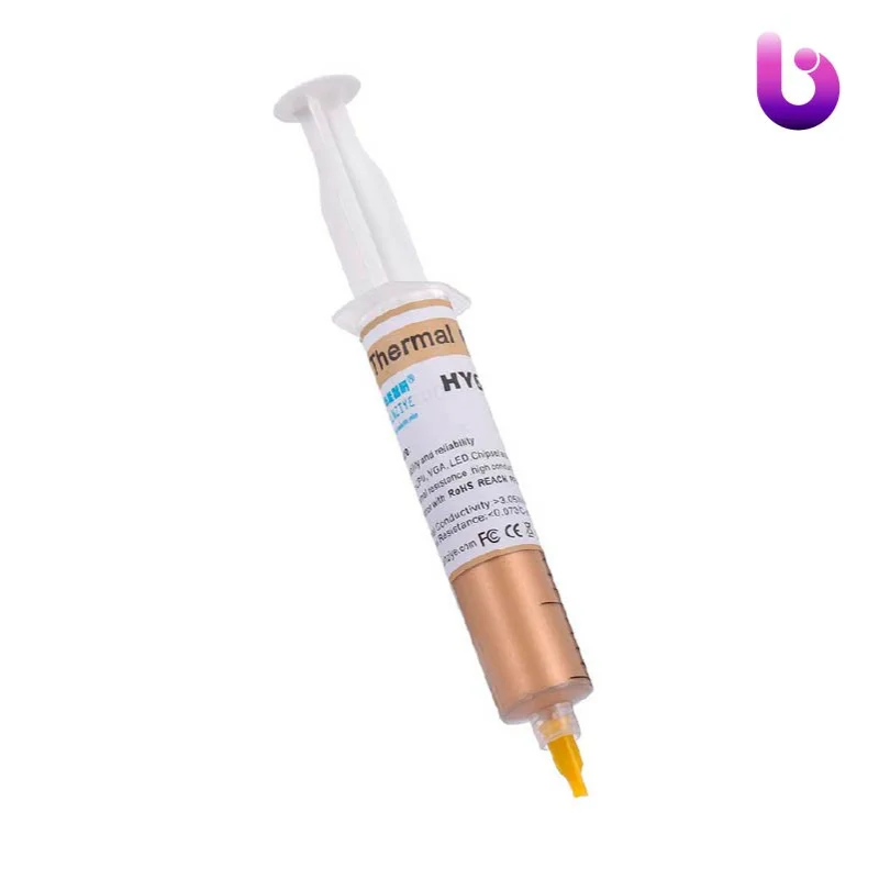 خمیر سیلیکون سرنگی HY610 Gold 20g بسته 10 عددی