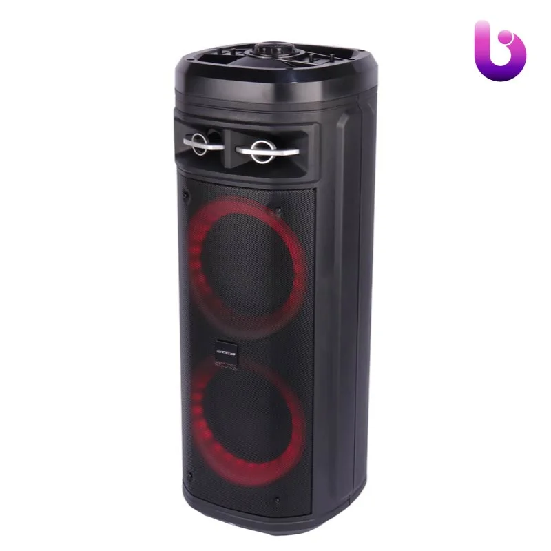 اسپیکر چمدانی بلوتوثی رم و فلش خور KingStar KBS455 + میکروفون و ریموت کنترل