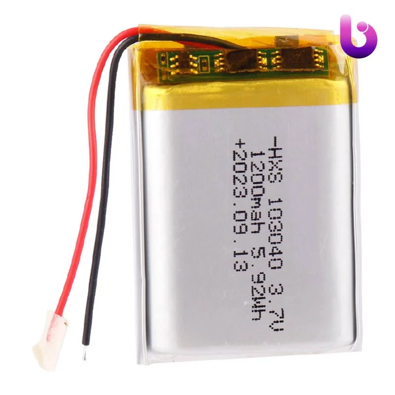 باتری لیتیوم 1200mAh 10*28*40mm 103040