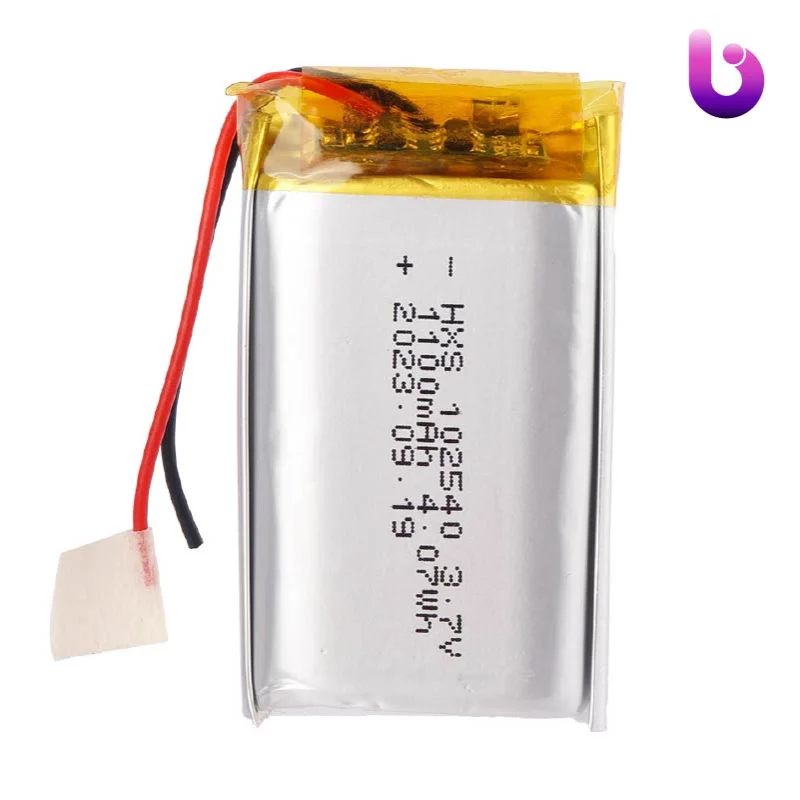 باتری لیتیوم 1100mAh 11*30*40mm 102540