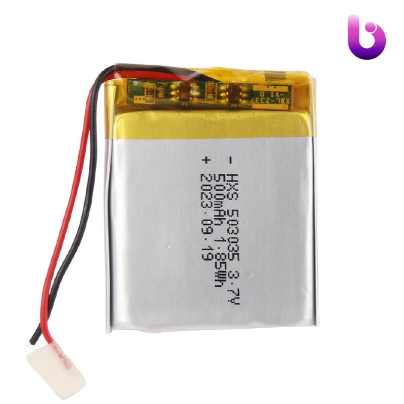 باتری لیتیوم 500mAh 5*30*35mm 503035