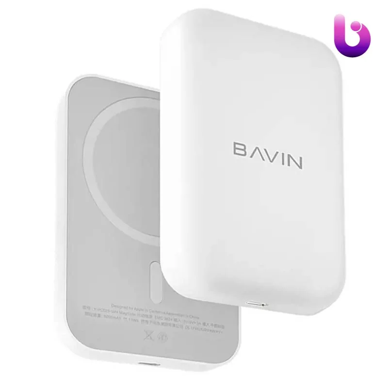 پاوربانک وایرلس 5000 مگ سیف باوین Bavin Y-PC029 توان 15 وات