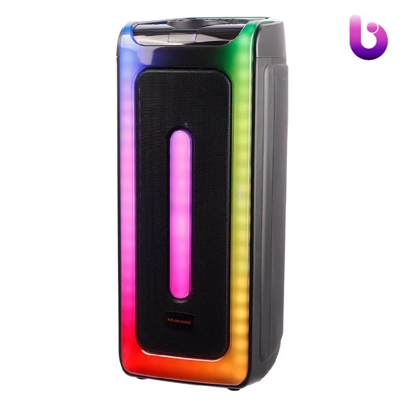 اسپیکر چمدانی بلوتوثی رم و فلش خور Kolav-D2806 + میکروفون و ریموت کنترل
